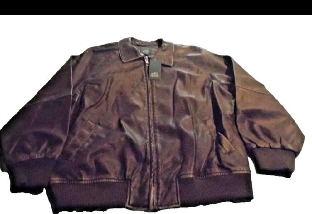 Wild Fable Jacket Womens Black Faux Leather Bomber Zip Collared Lined Size 2XL